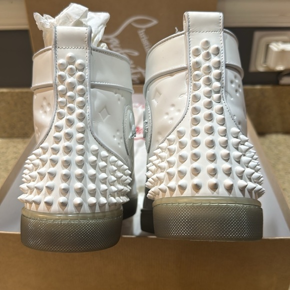 Christian Louboutin Lou Spikes 2 FLAT CLF GOMMA TO/CLF GOM - Size US 10 - Picture 3 of 6